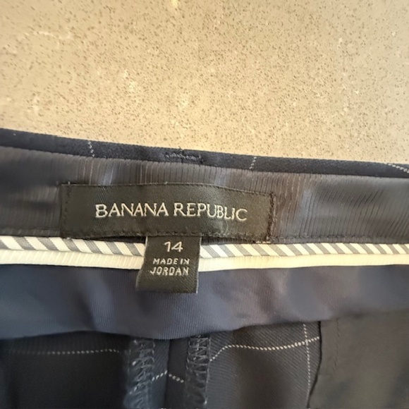 Banana Republic Women's Royal Blue Chevron Avery Straight Cropped 14x25 EUC - Picture 7 of 10